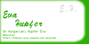 eva hupfer business card